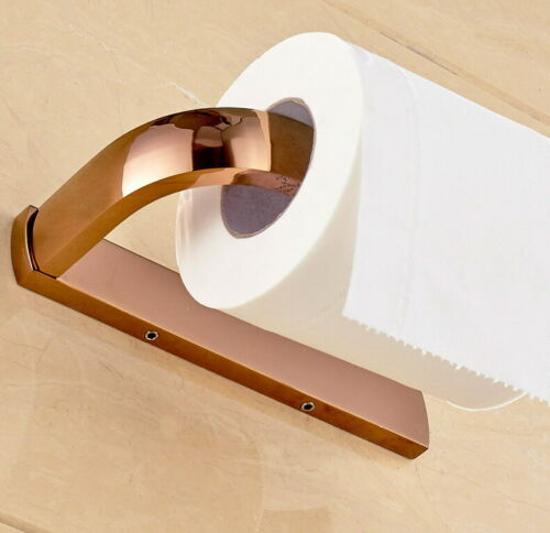 Toilet roll holder in rose gold color