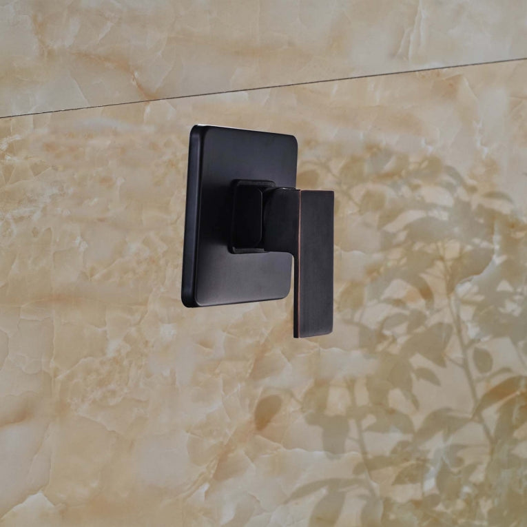 Nostalgisches Einbau-Duschset Ölbronze gerieben