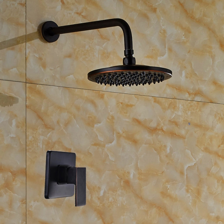 Nostalgische eingebaute Regendusche aus ölgeriebener Bronze