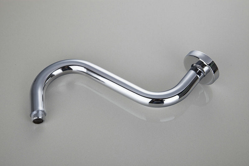 Curved chrome shower rod / shower arm 240 mm