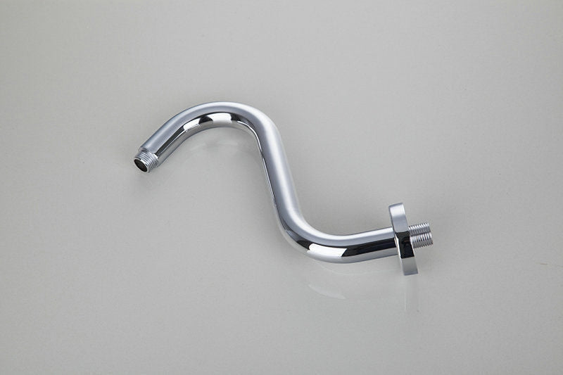 Curved chrome shower rod / shower arm 240 mm