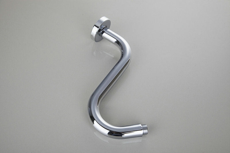 Curved chrome shower rod / shower arm 240 mm
