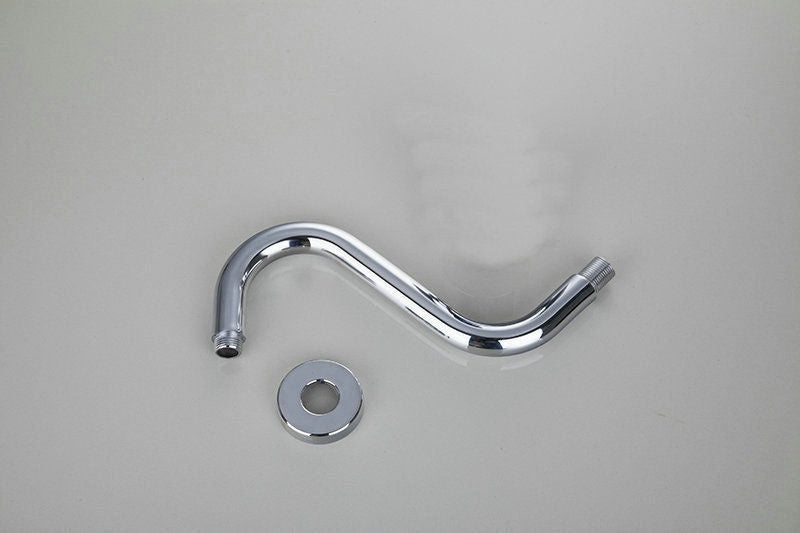 Curved chrome shower rod / shower arm 240 mm