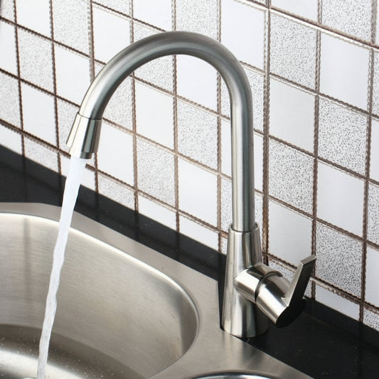 Stijlvolle draaibare keukenkraan geborsteld nikkel