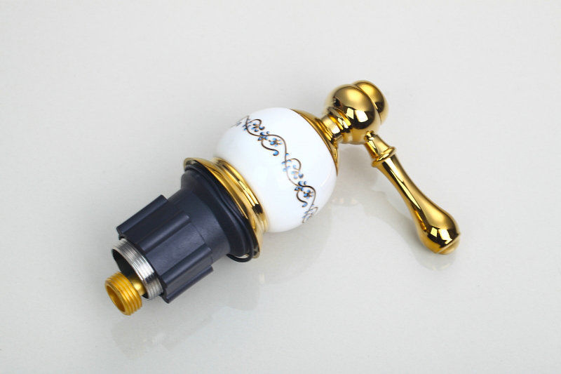 Luxe Goudkleurige Wastafelkraan of Badrandkraan