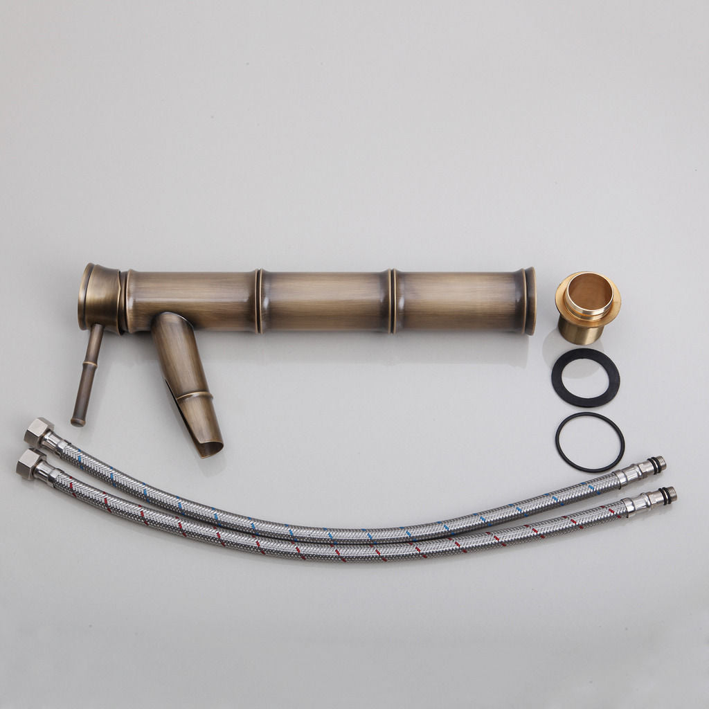 Bamboo style waterfall faucet