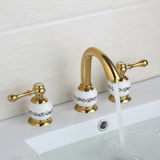 Luxe Goudkleurige Wastafelkraan of Badrandkraan