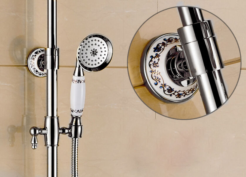 Thermostatic nostalgic chrome shower set