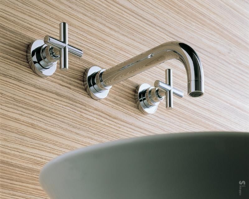 Chrom-Einbau-Waschtischarmatur