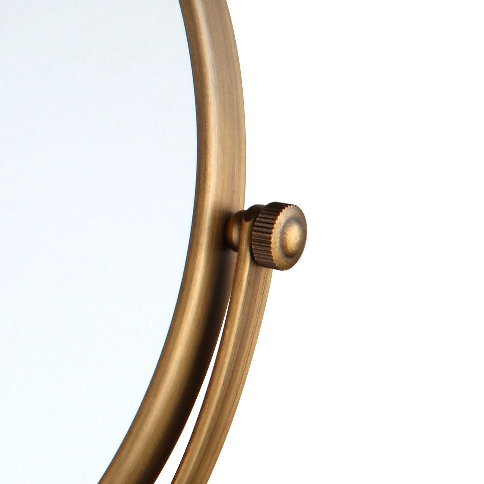 Nostalgic bronze make-up mirror