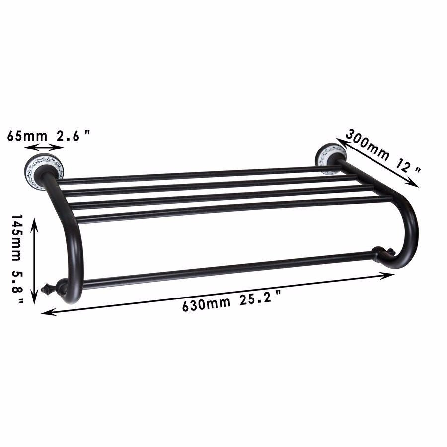 8-piece oil bronze bathroom accessory set