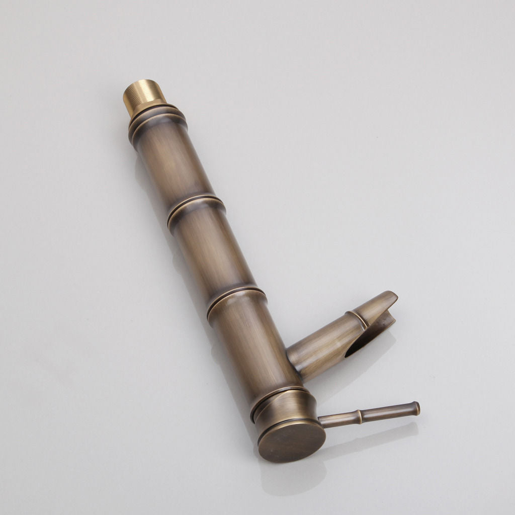 Bamboo style waterfall faucet
