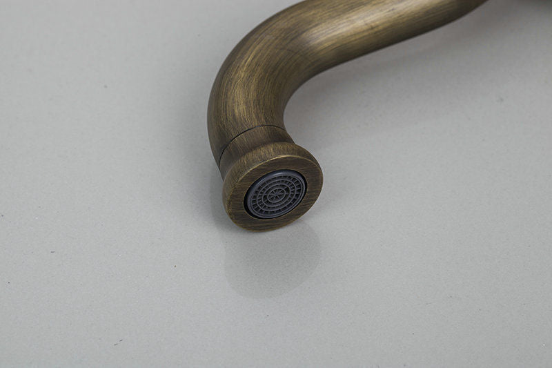 Bronze faucet with hand-painted ceramic washbasin