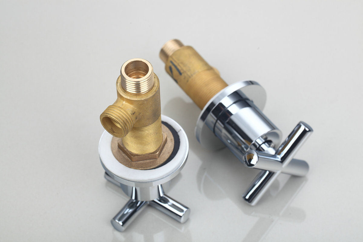 Chrom-Einbau-Waschtischarmatur