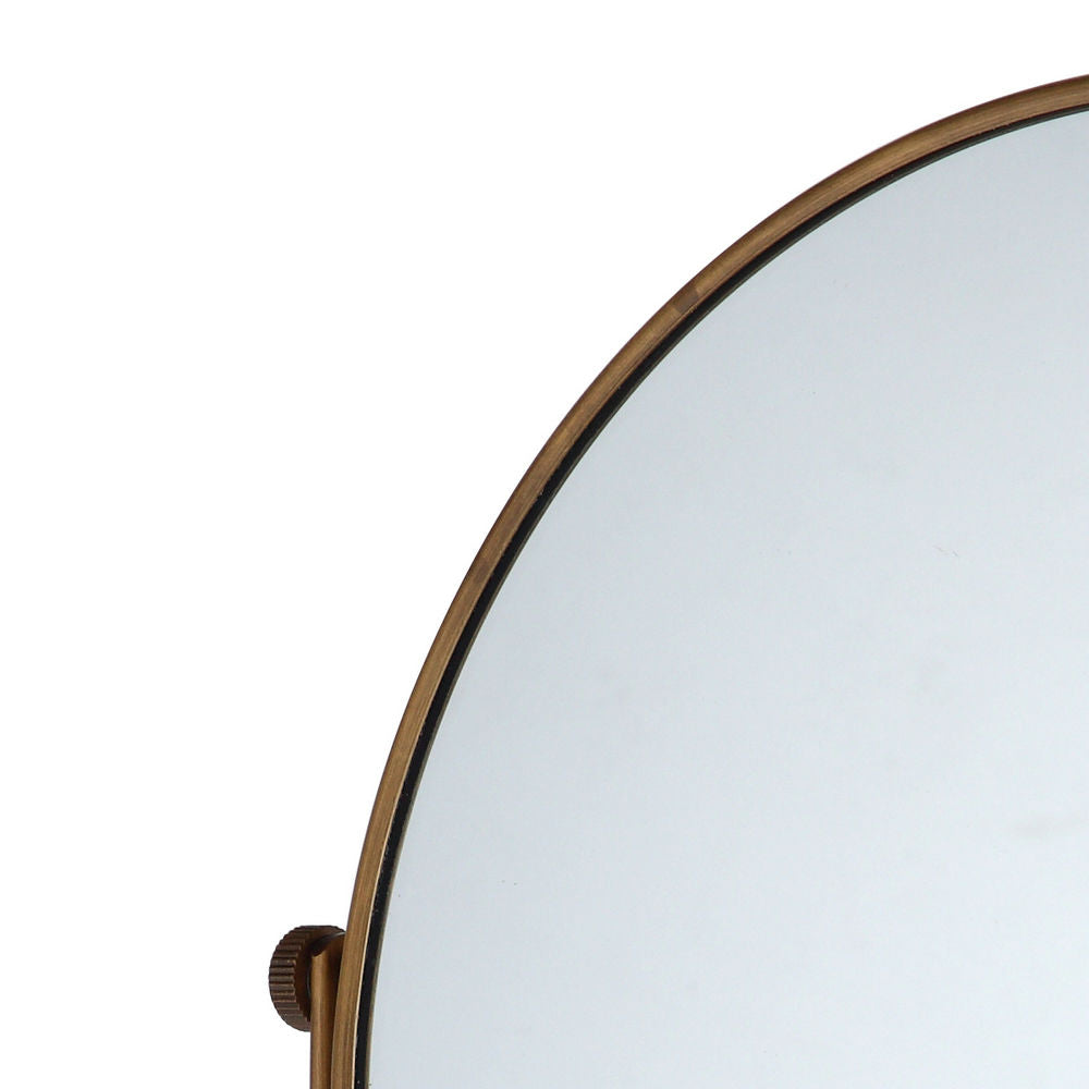 Nostalgic bronze make-up mirror