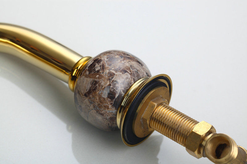 Goldene Badewannenarmatur 3-teilig