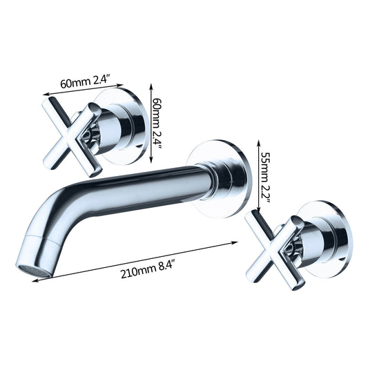 Chrome Built-in Washbasin Tap