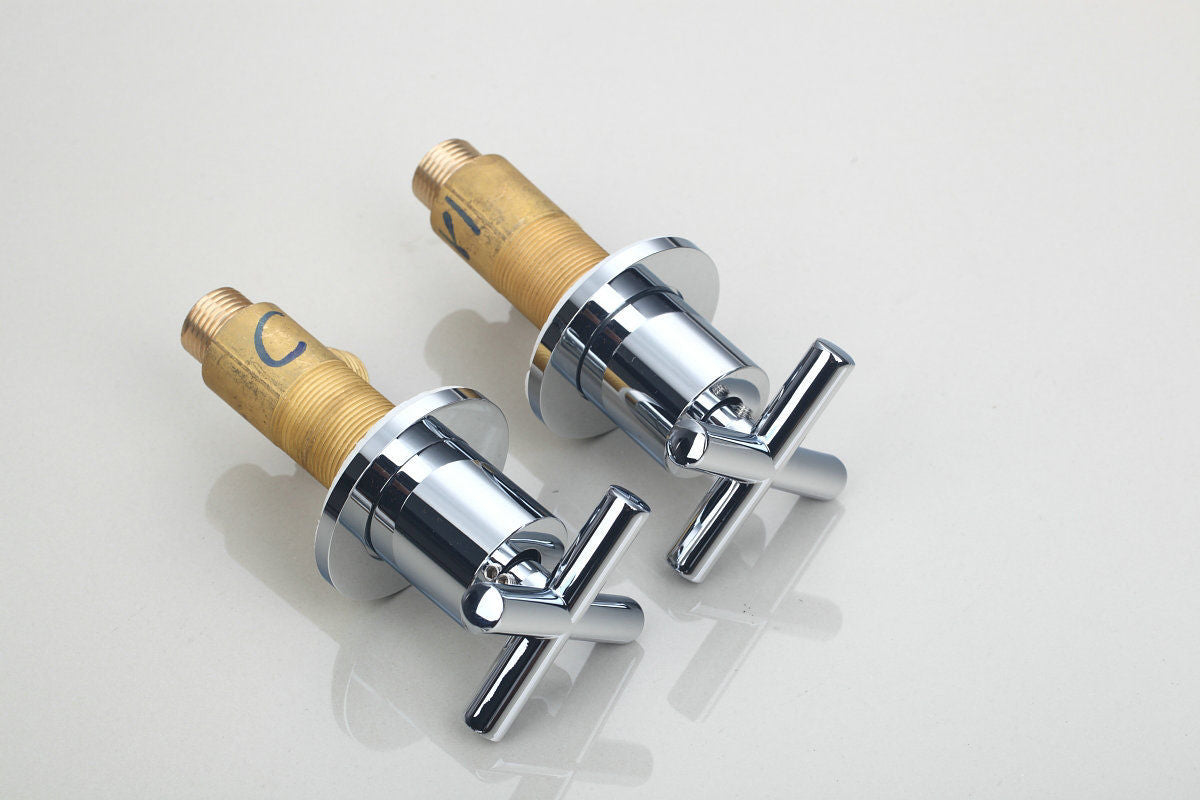 Chrom-Einbau-Waschtischarmatur