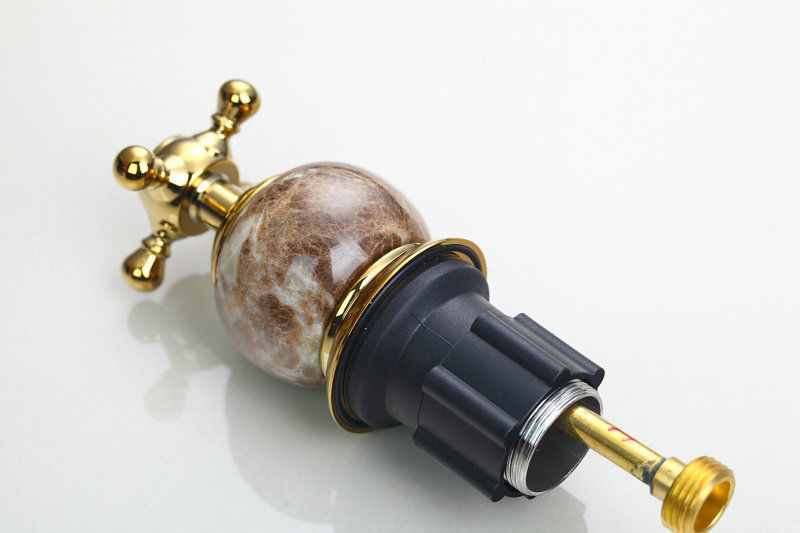 Goldene Badewannenarmatur 3-teilig