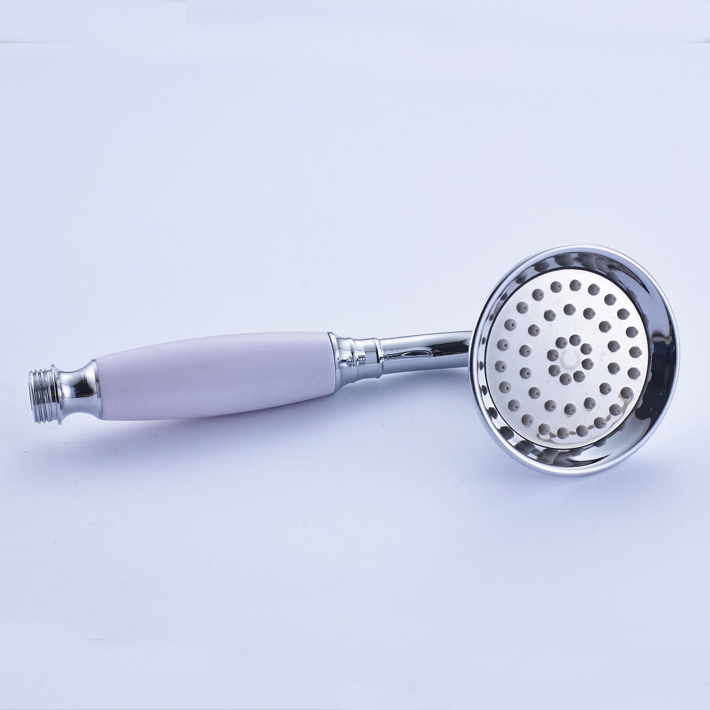 Nostalgische Handdouche van Chroom met Wit Handvat
