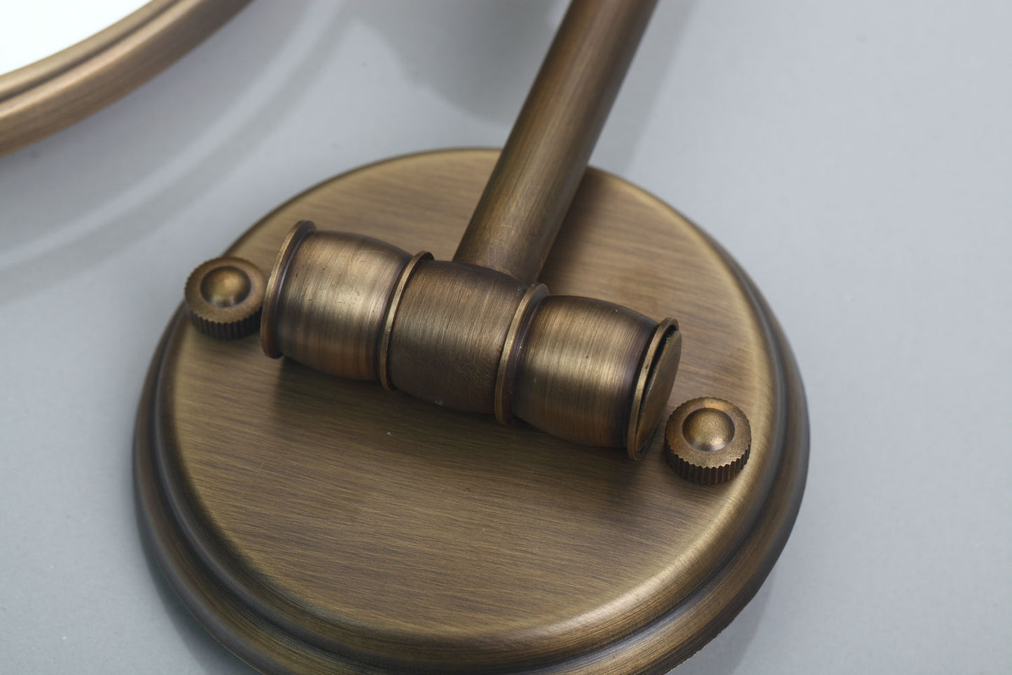 Nostalgic bronze make-up mirror