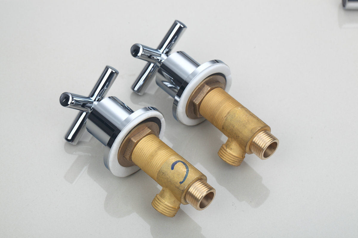 Chrom-Einbau-Waschtischarmatur