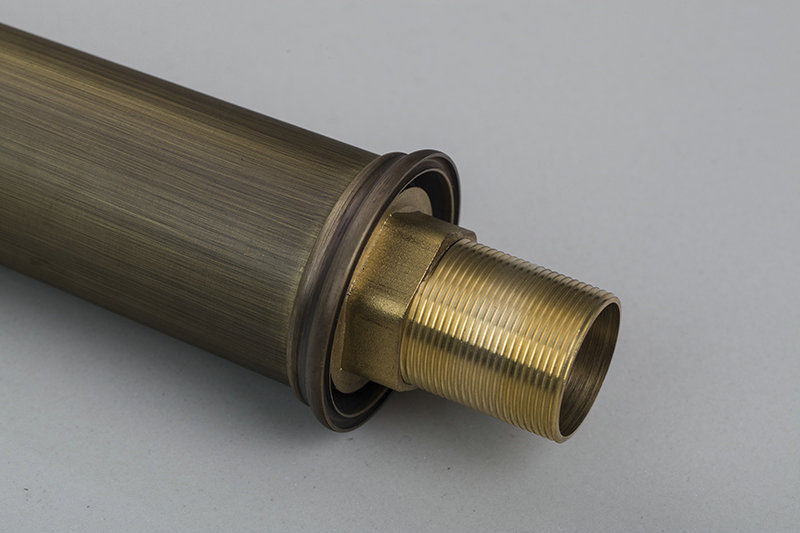 Bronze faucet with hand-painted ceramic washbasin