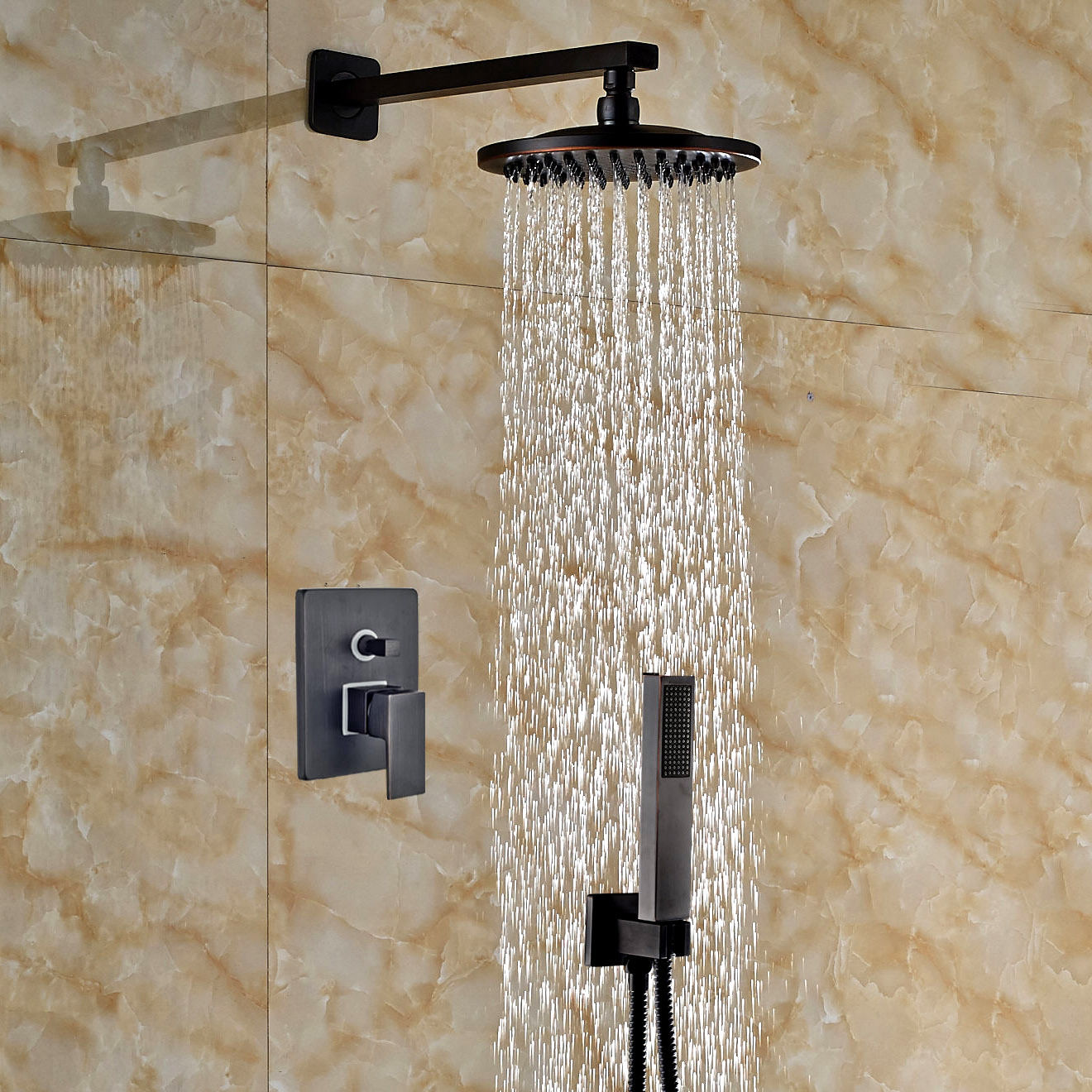 Oil-rubbed bronze shower head