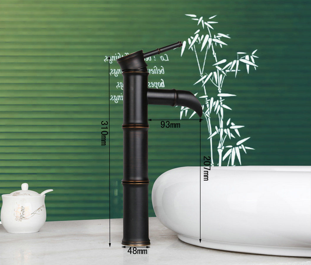 Oliebronzen Bamboo Mengkraan voor Wastafel