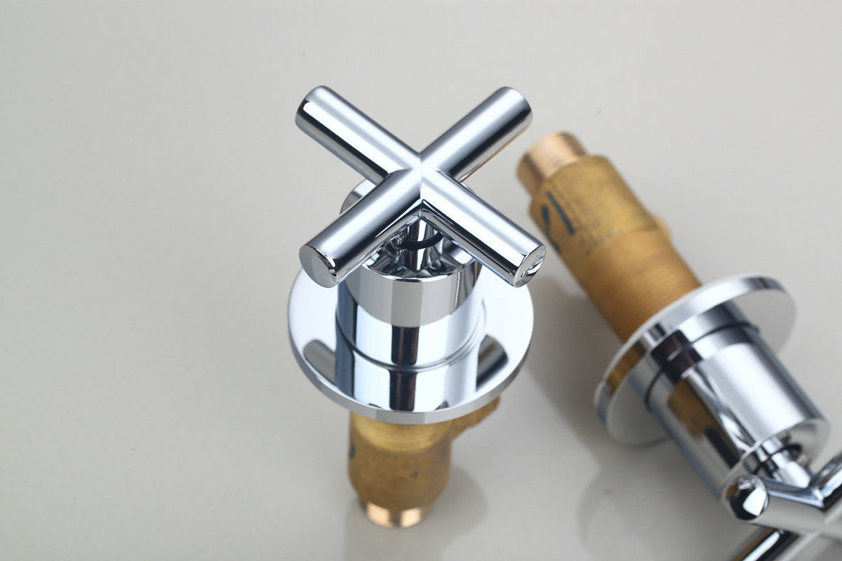 Chrom-Einbau-Waschtischarmatur