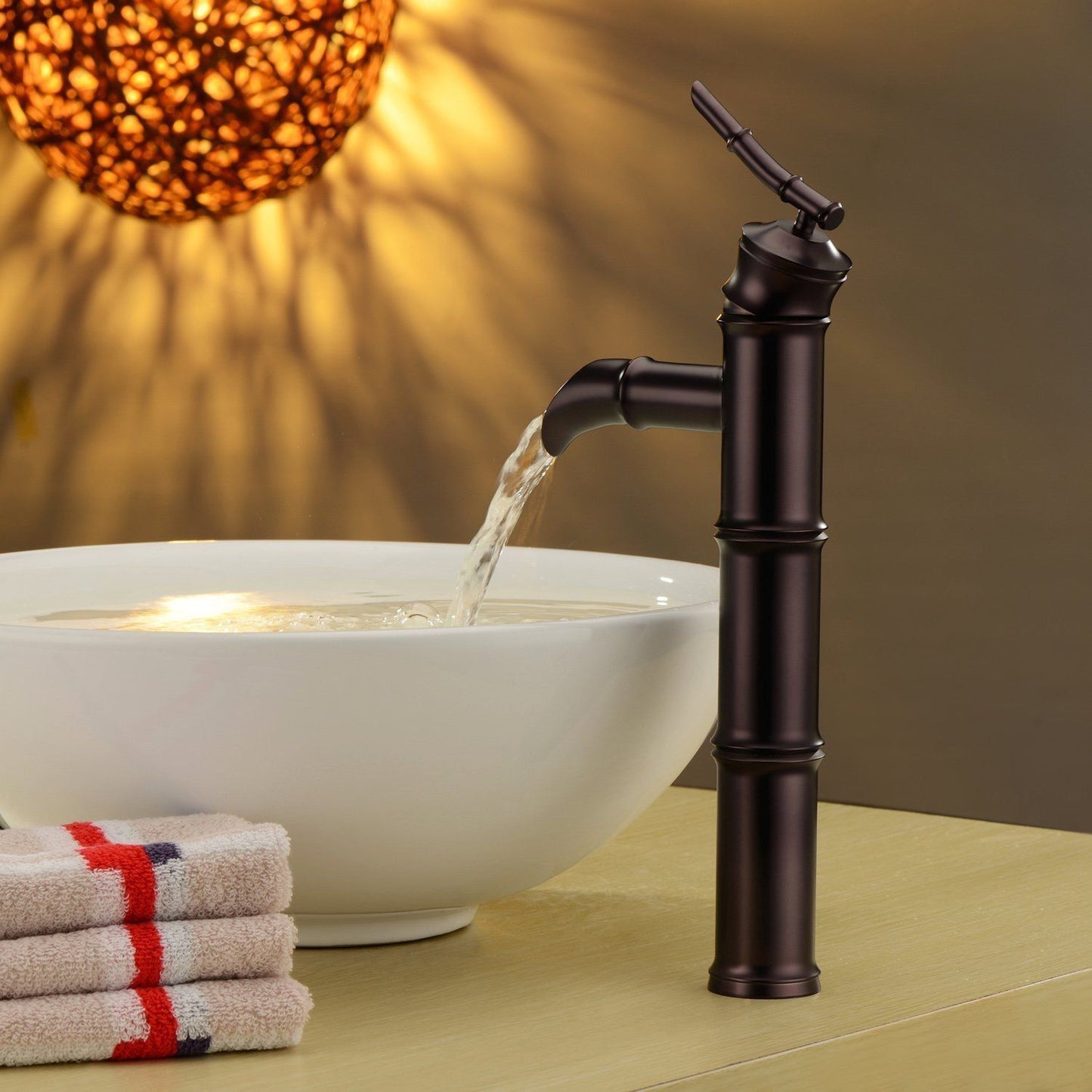 Oliebronzen Bamboo Mengkraan voor Wastafel