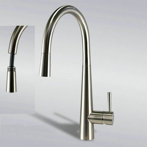 Modern kitchen faucet brushed nickel