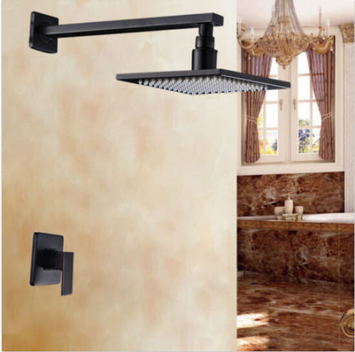 Nostalgische Einbaudusche aus geriebener Ölbronze