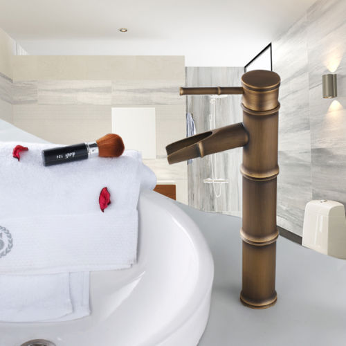 Bamboo style waterfall faucet