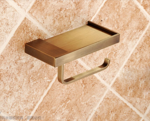 Nostalgic toilet roll holder with telephone table