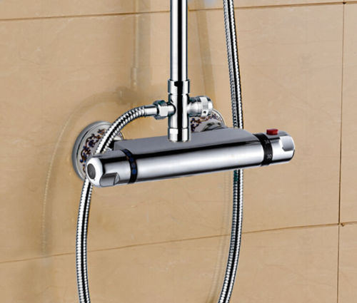 Thermostatic nostalgic chrome shower set