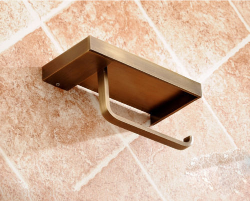 Nostalgic toilet roll holder with telephone table