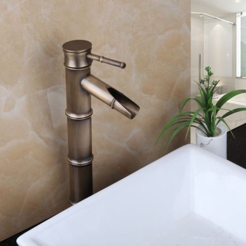 Bamboo style waterfall faucet