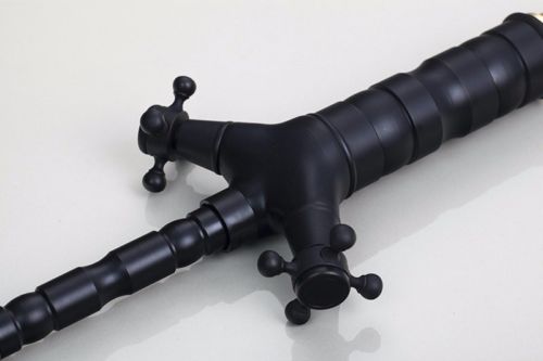 High nostalgic washbasin tap oil bronze