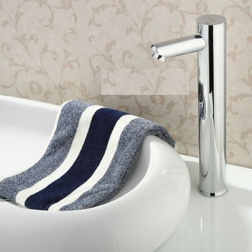 Chrome sensor tap high model hands-free tap.