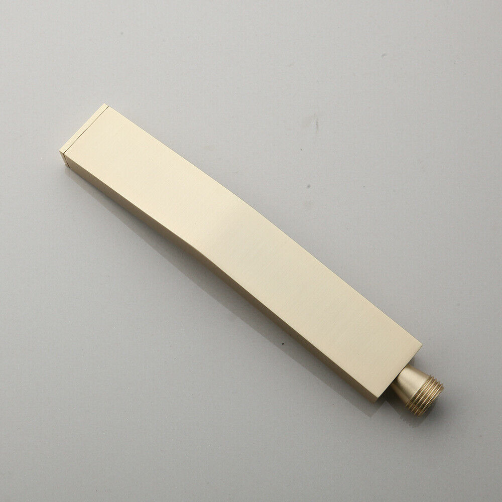 Brushed gold built-in shower