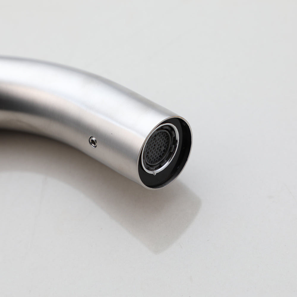 Sensorhahn aus gebürstetem Nickel, 90-mm-Version