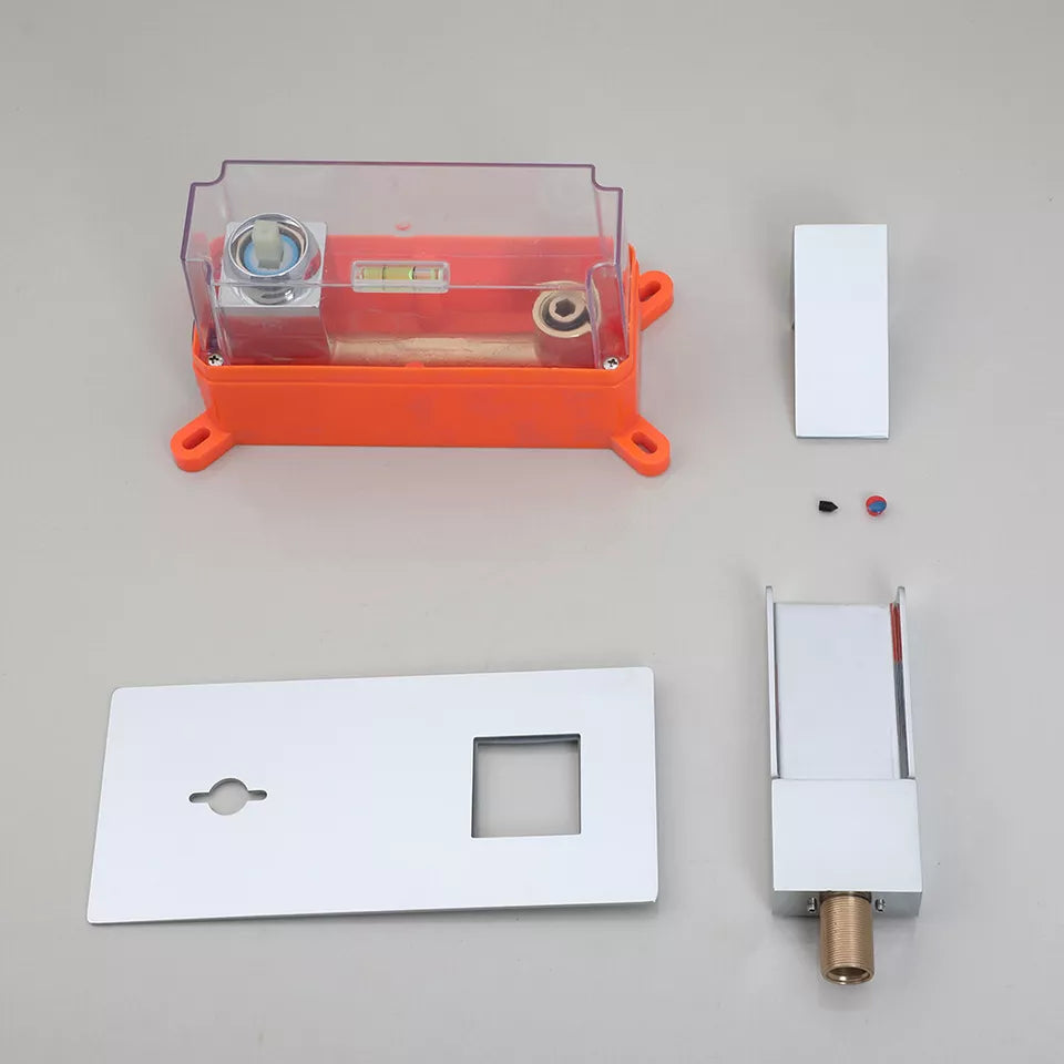 Chrome built-in waterfall tap mixer tap