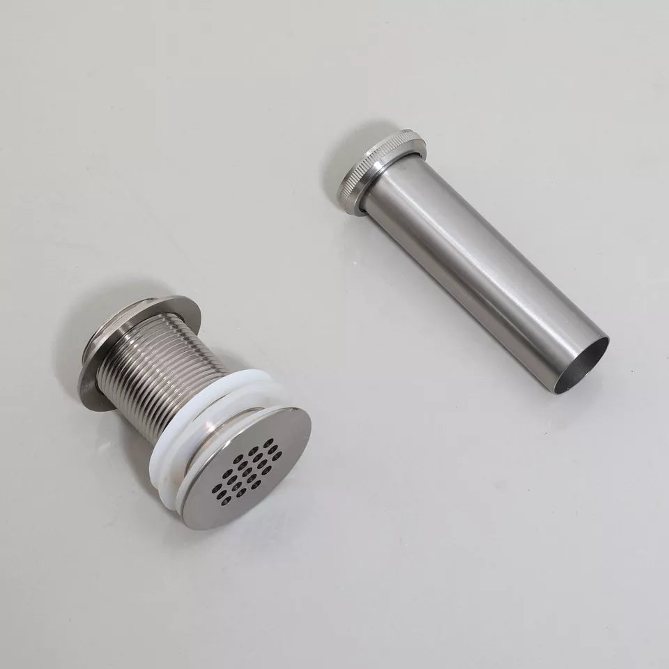 Brushed Nickel Washbasin Drain Non-Closable