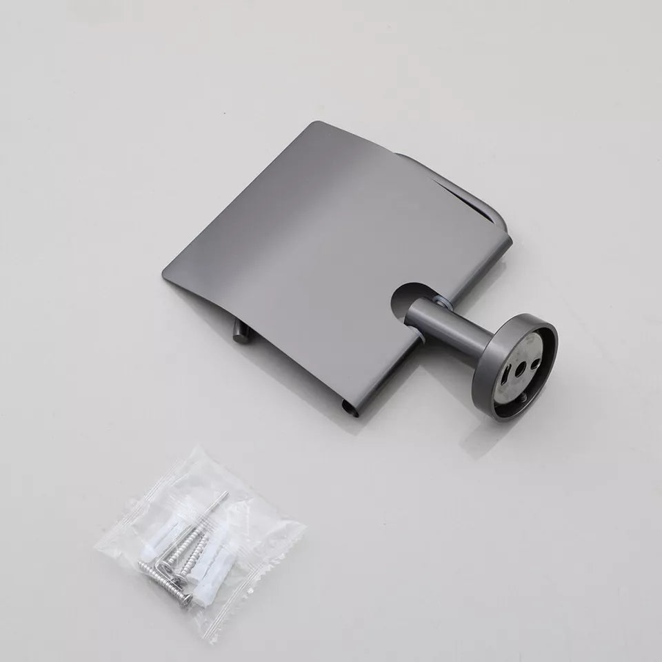 Moderne RVS WC-Rolhouder met Gun Metal Afwerking