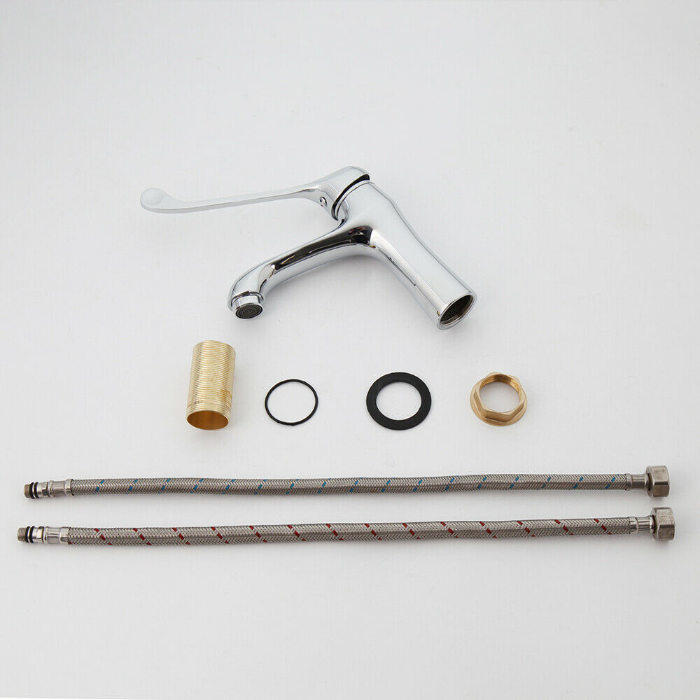 Chrome elbow mixer tap