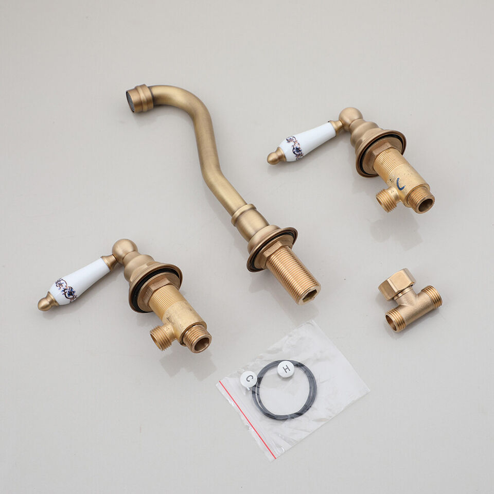 Bronze-colored nostalgic built-in washbasin tap