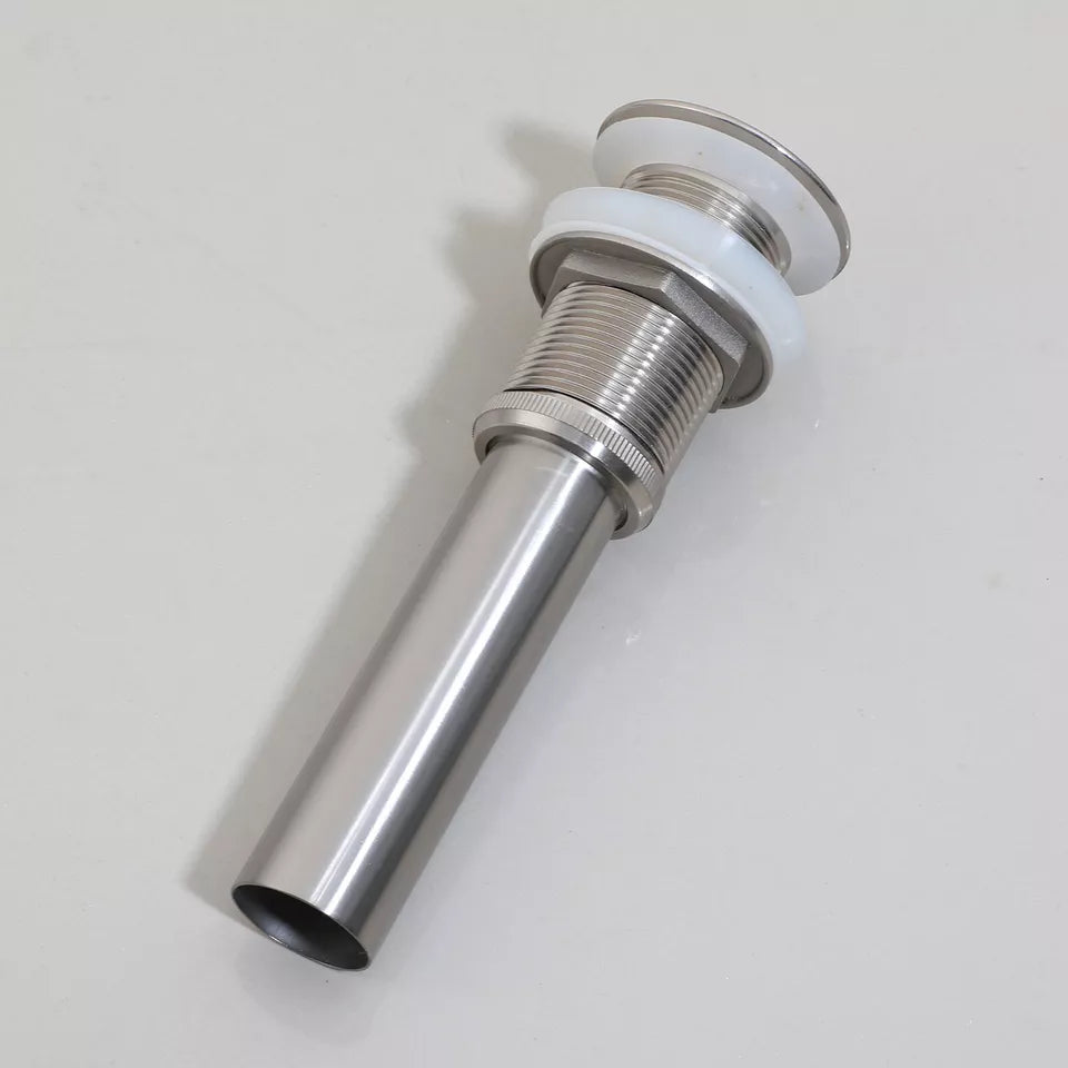 Brushed Nickel Washbasin Drain Non-Closable