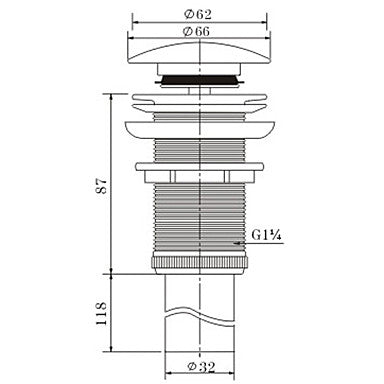 Luxuriöser bronzener Pop-Up-Ablauf, Klick-Ablauf mit Überlauf und floralem Design