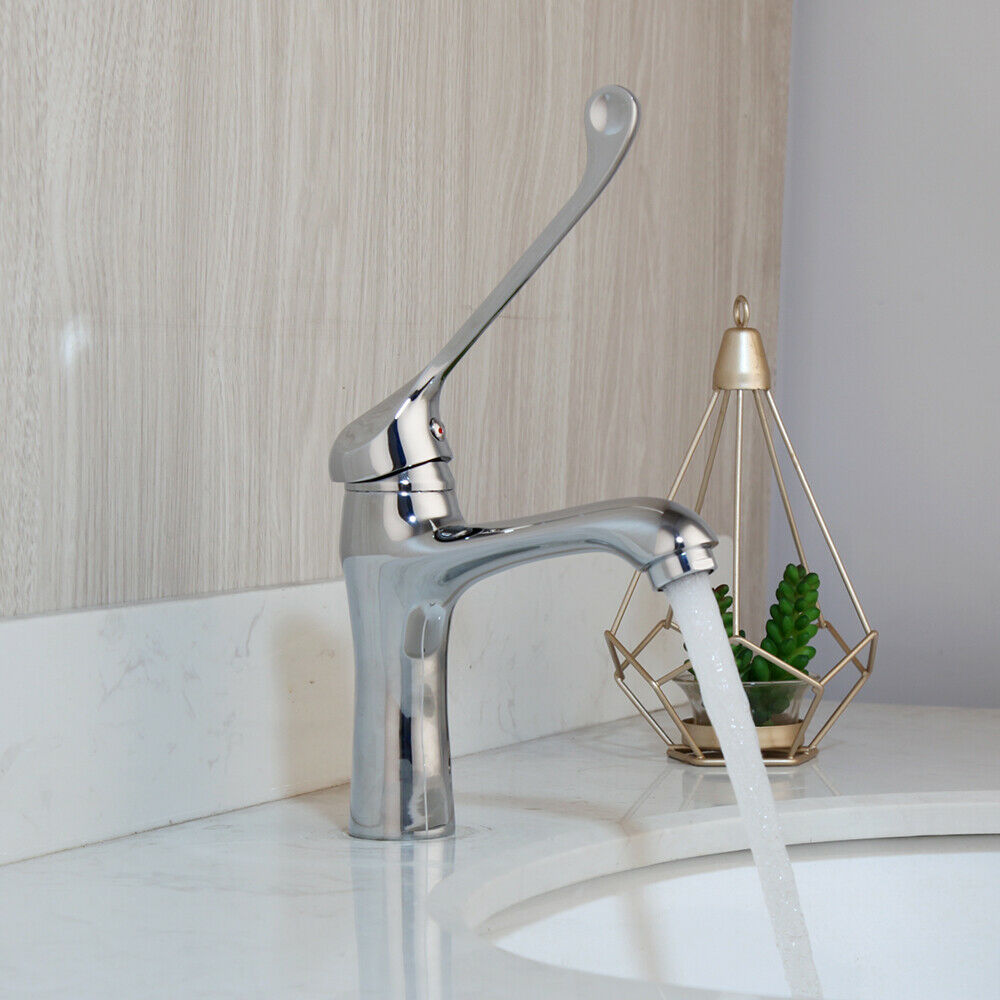 Chrome elbow mixer tap
